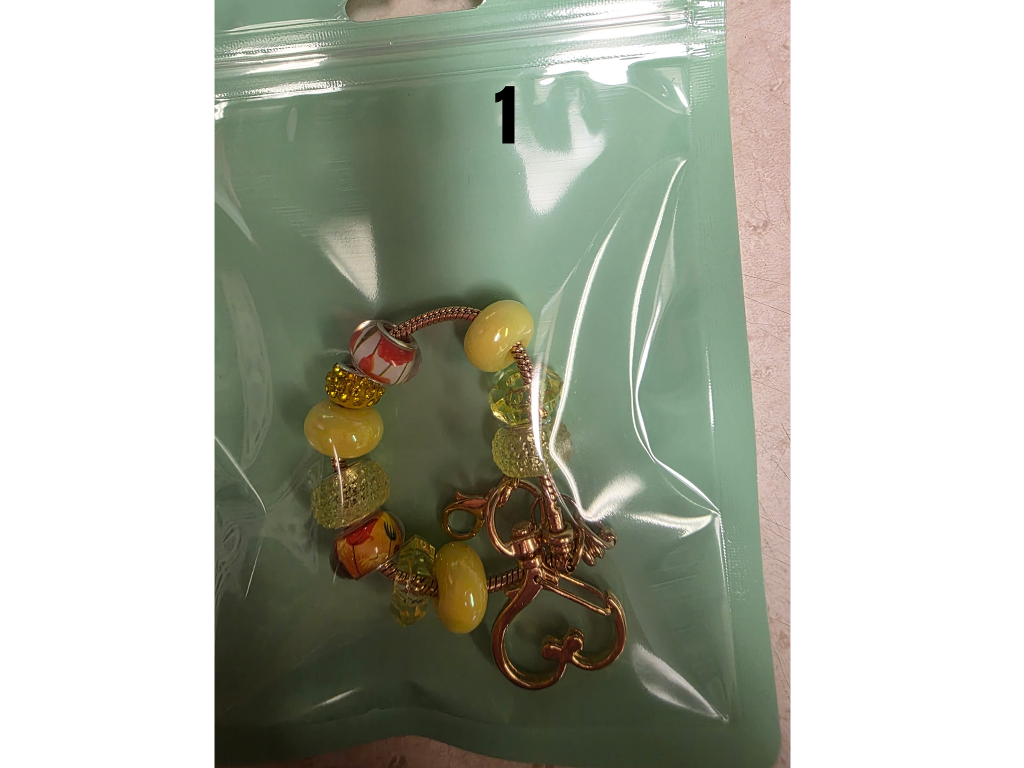 Checkered Charm Keychain