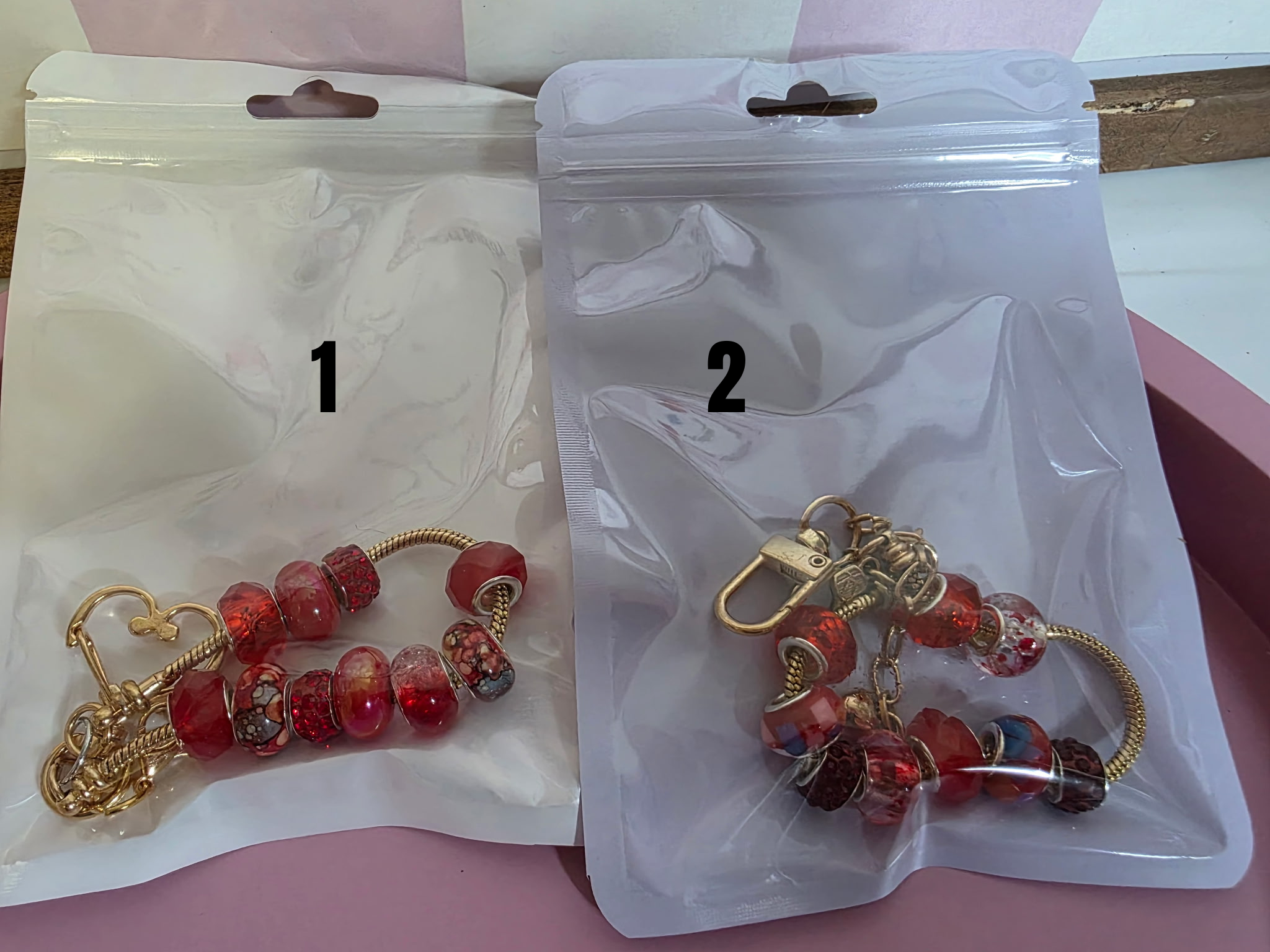 Checkered Charm Keychain