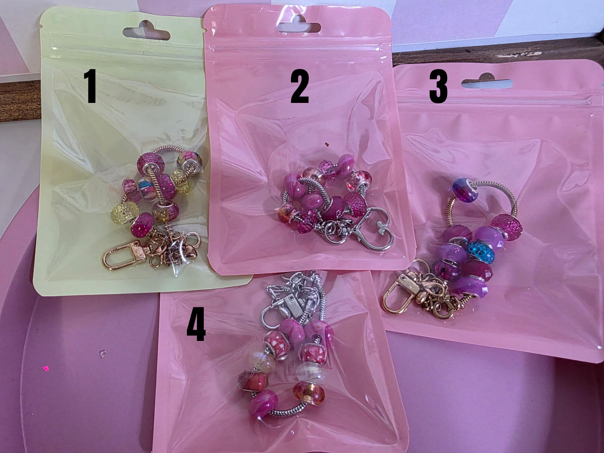 Checkered Charm Keychain