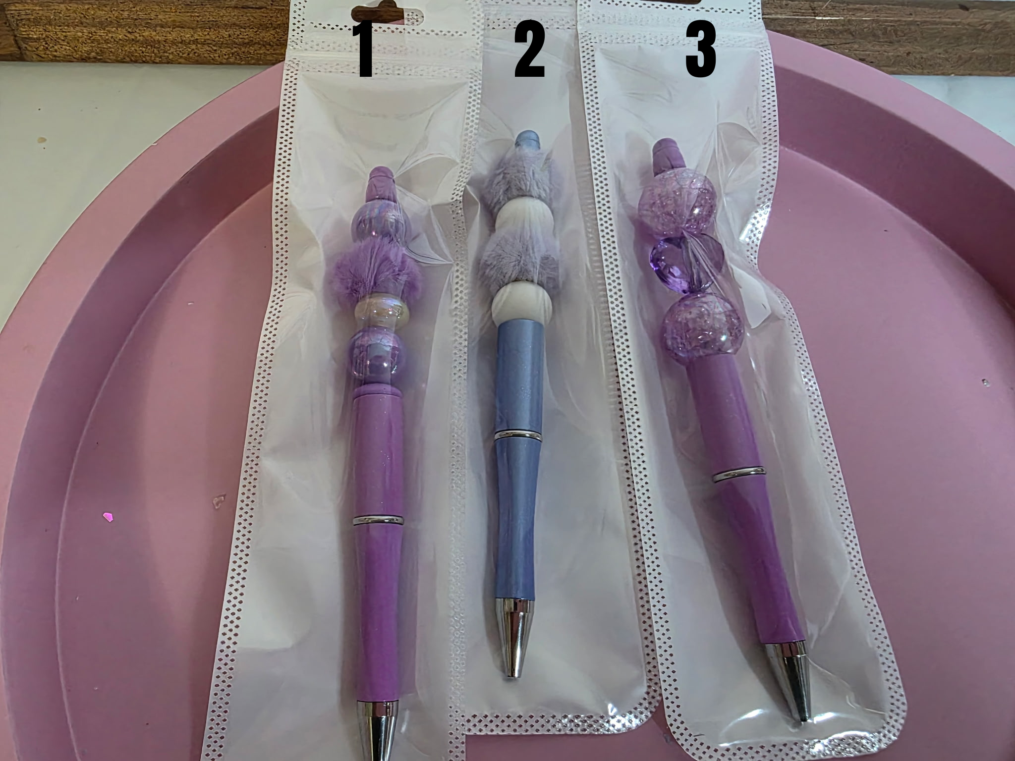 Checkered Charm Pen - Purple
