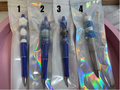 Checkered Charm Pen - Blue