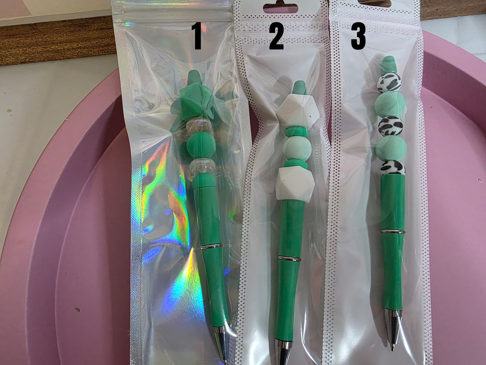 Checkered Charm Pen - Green