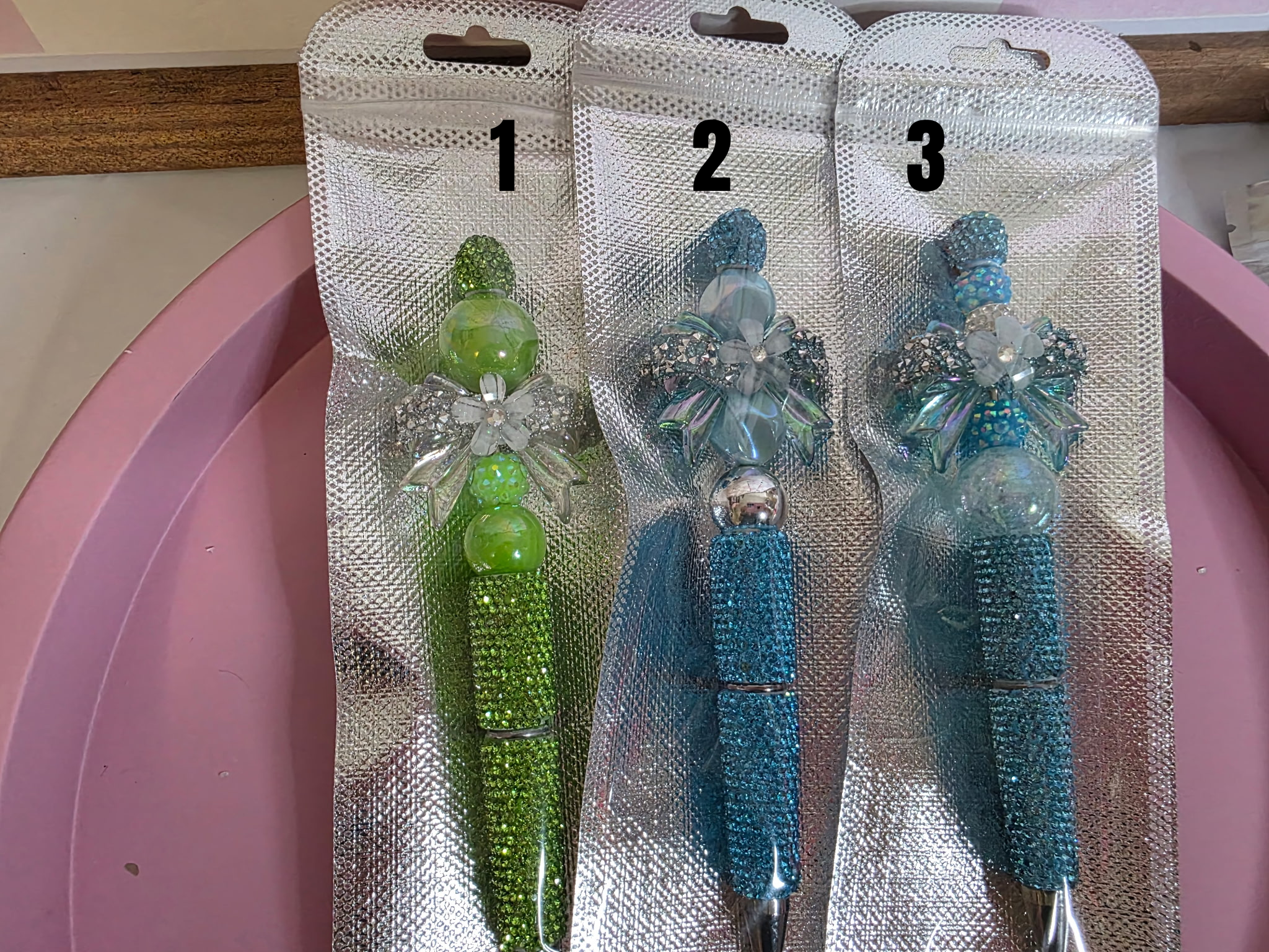 Luxe Bling Checkered Charm Pen