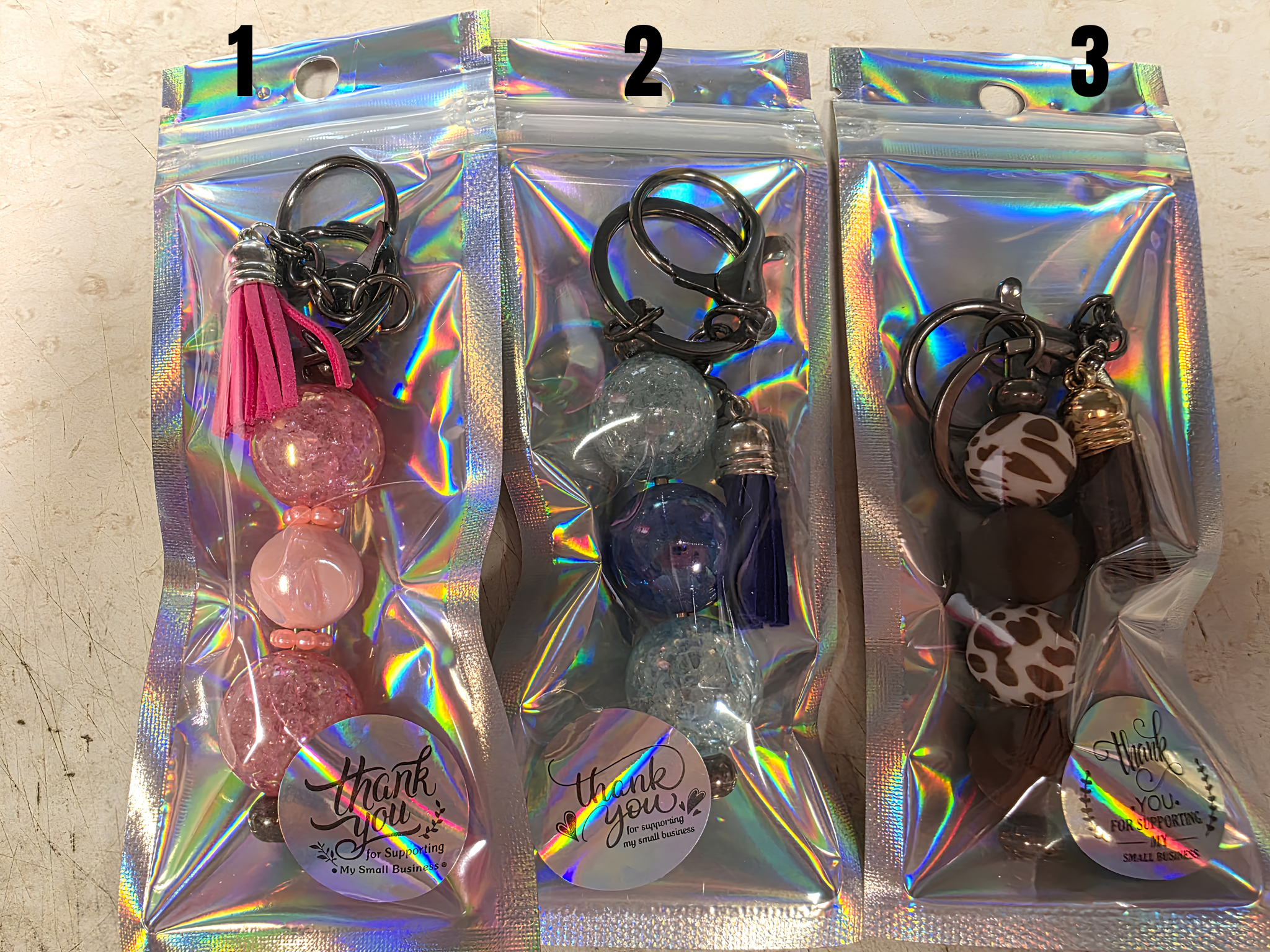 Checkered Charm Keychain