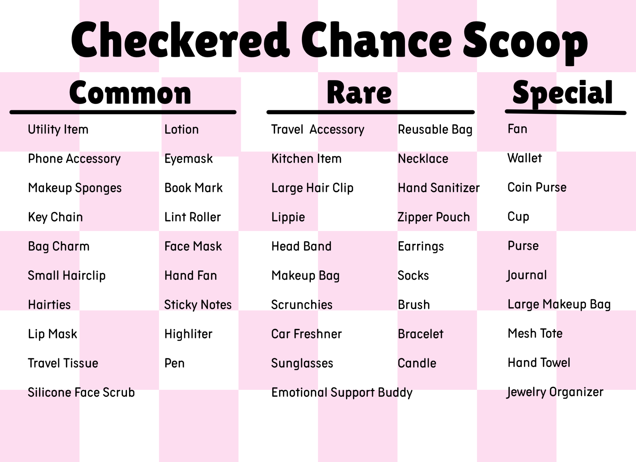 Checkered Chance Scoop