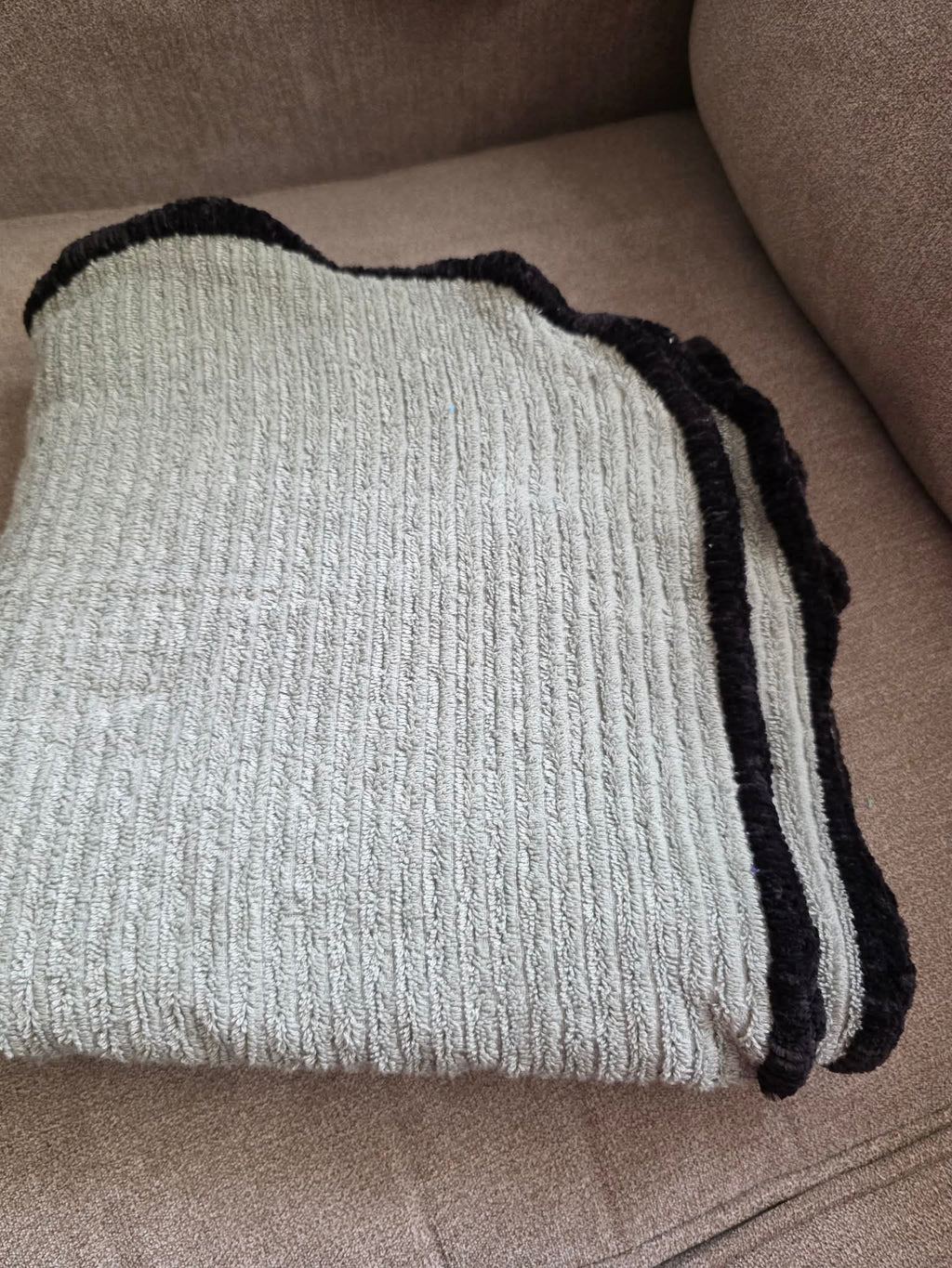 Handmade Crochet-Edged Terry Cloth Towel