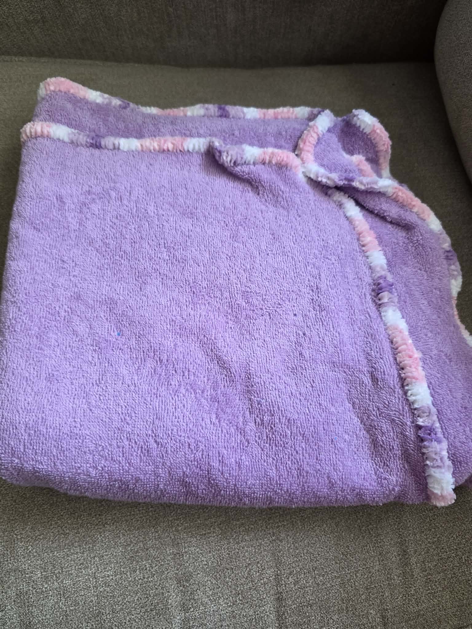 Handmade Crochet-Edged Terry Cloth Towel