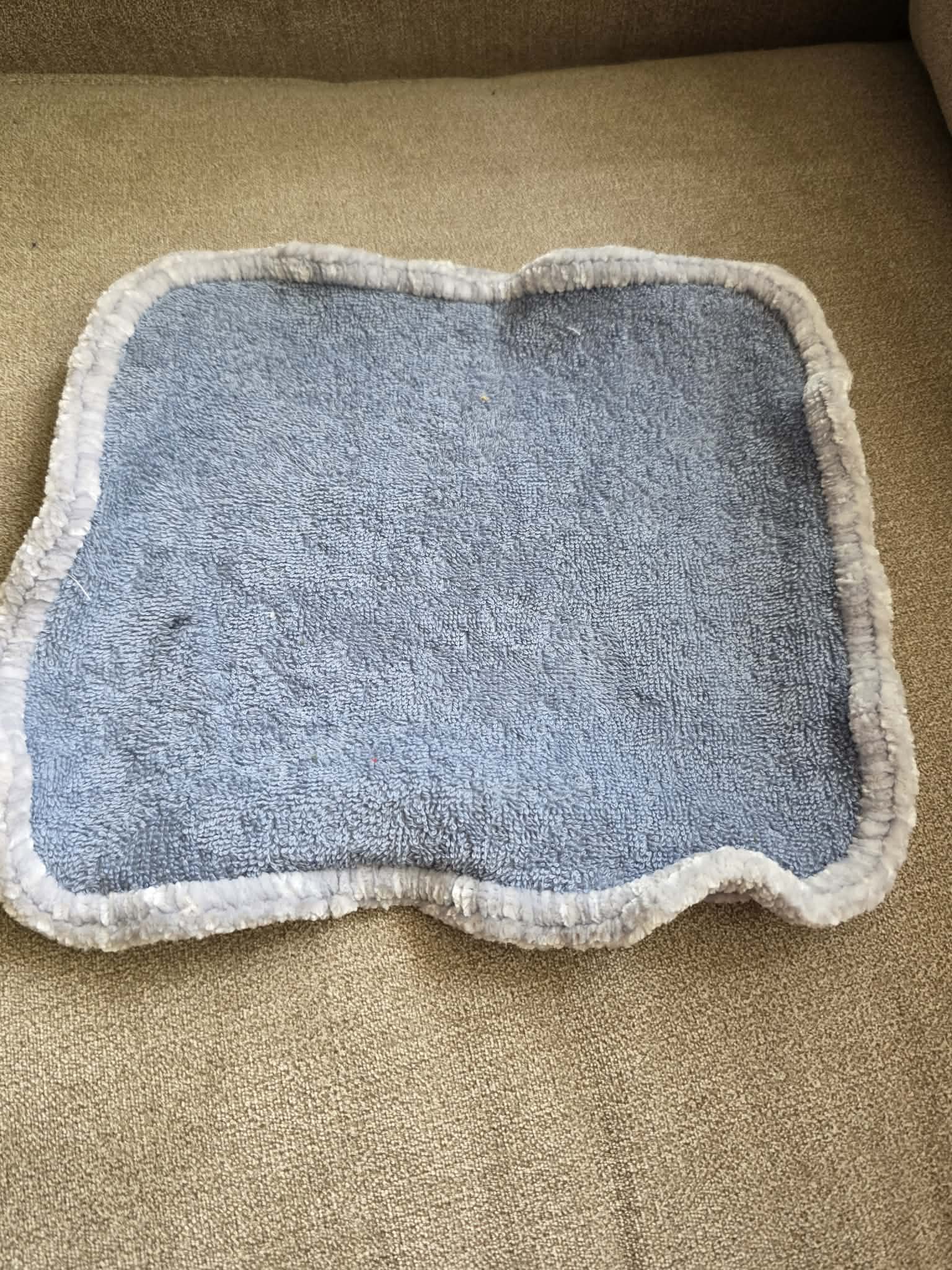 Handmade Crochet-Edged Terry Cloth Washcloth