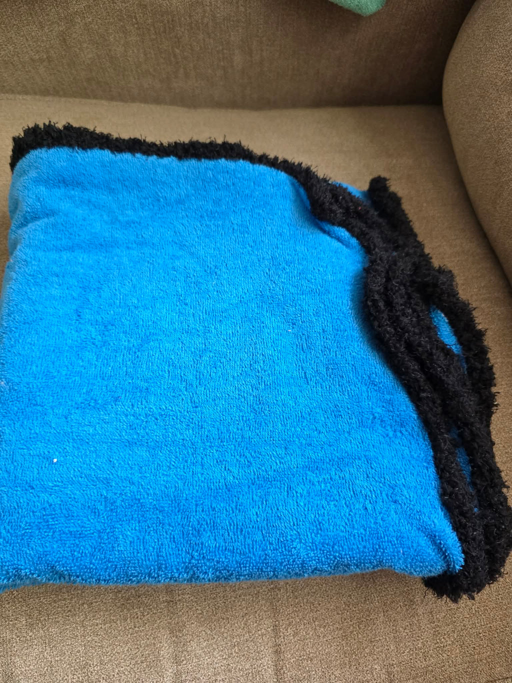 Handmade Crochet-Edged Terry Cloth Towel