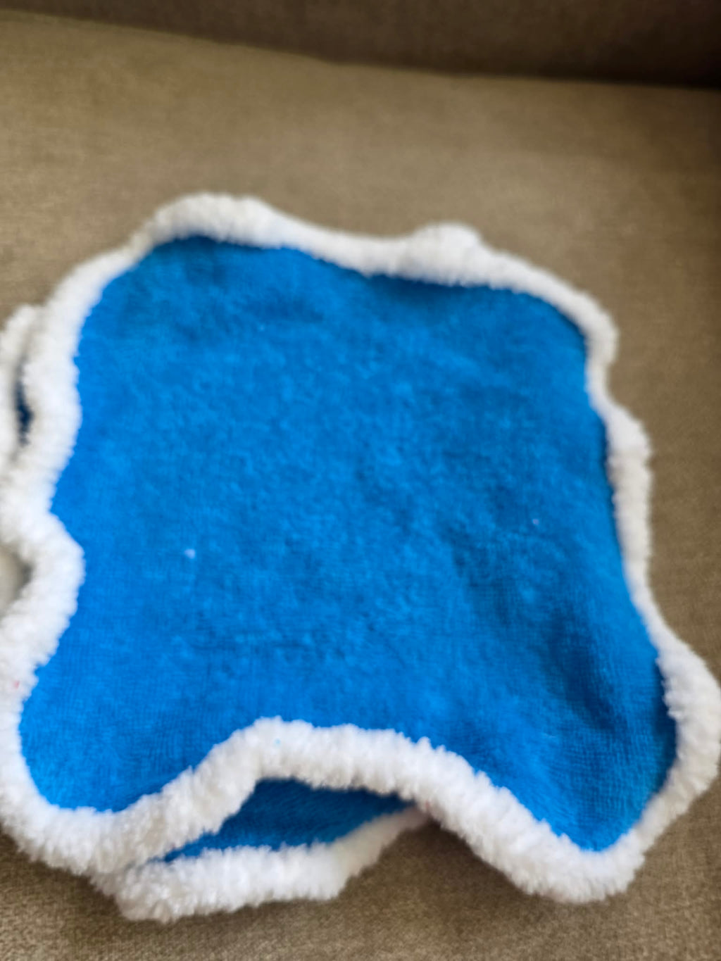 Handmade Crochet-Edged Terry Cloth Washcloth