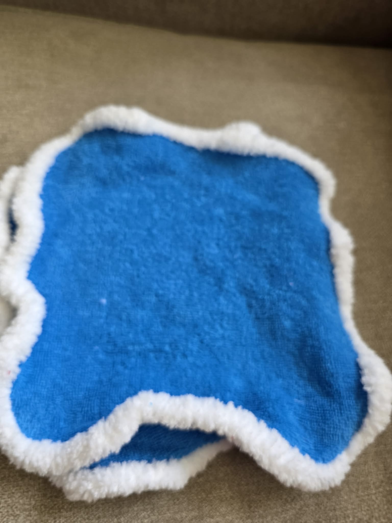 Handmade Crochet-Edged Terry Cloth Washcloth