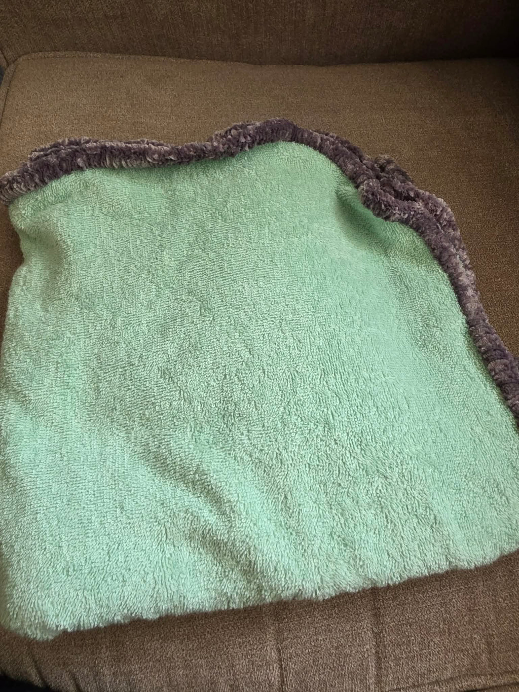 Handmade Crochet-Edged Terry Cloth Towel