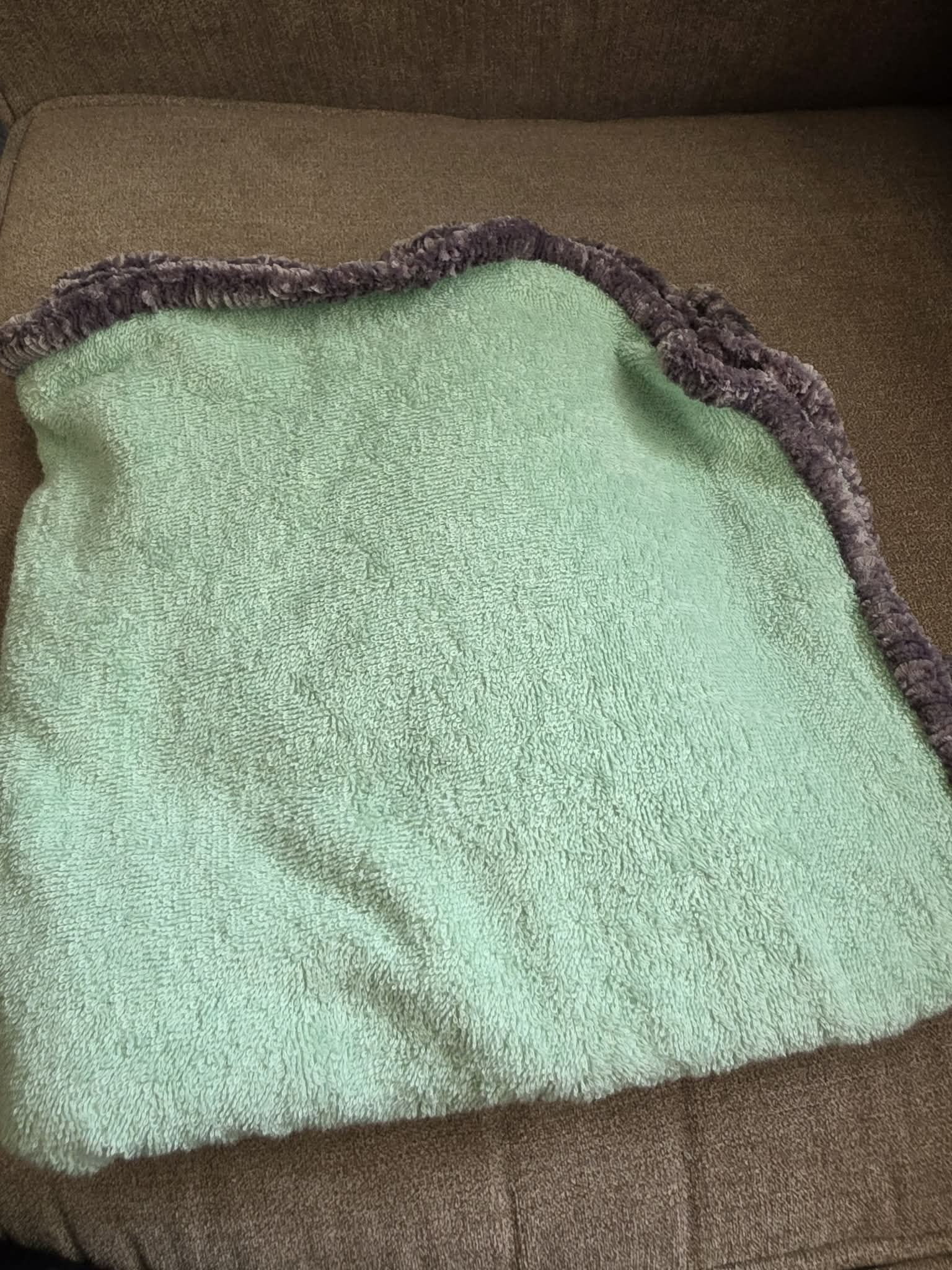 Handmade Crochet-Edged Terry Cloth Towel