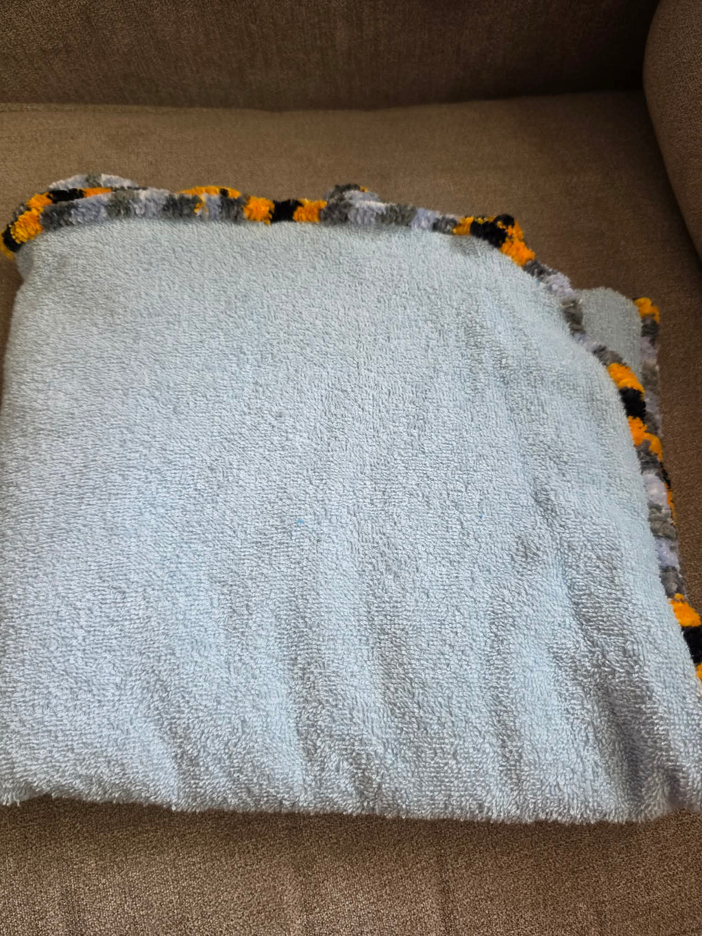Handmade Crochet-Edged Terry Cloth Towel