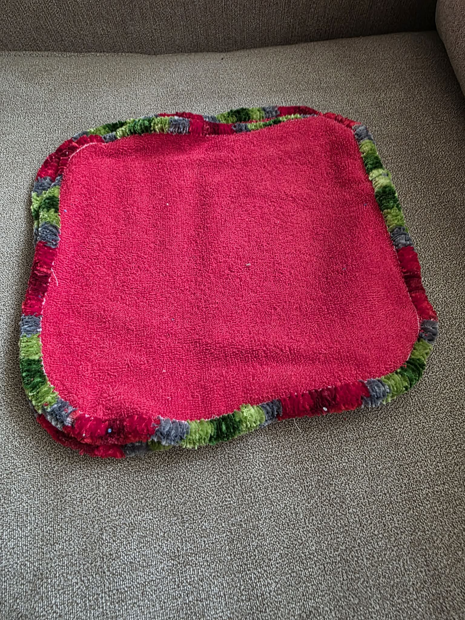 Handmade Crochet-Edged Terry Cloth Washcloth