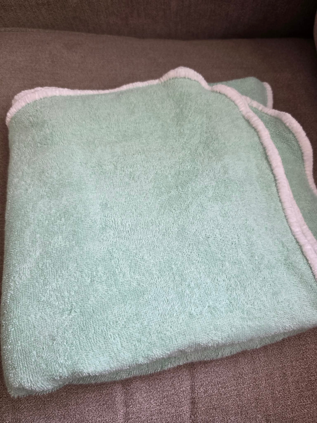 Handmade Crochet-Edged Terry Cloth Towel