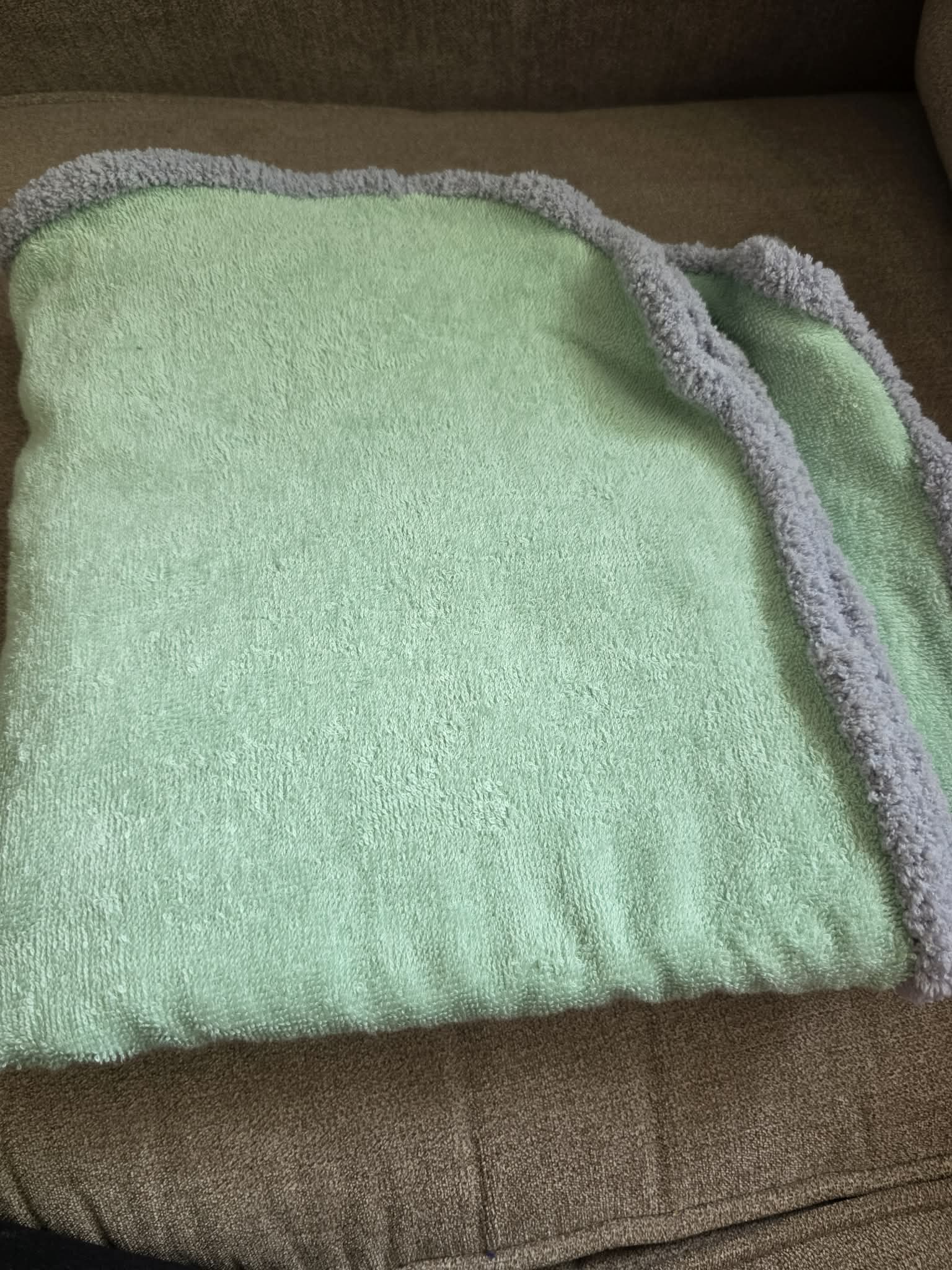 Handmade Crochet-Edged Terry Cloth Towel