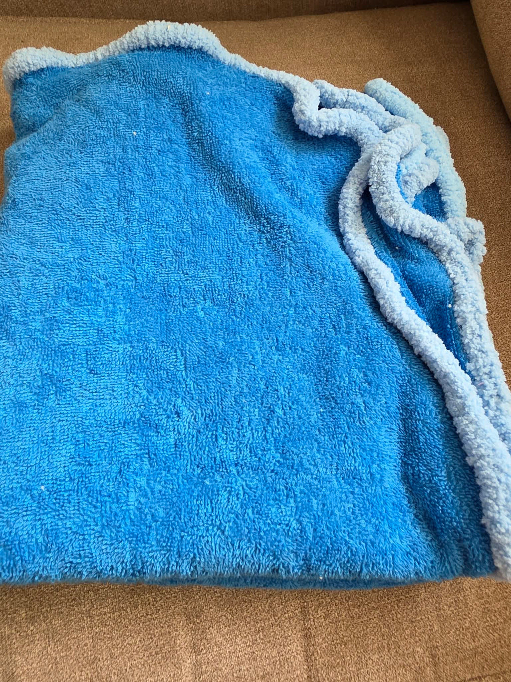 Handmade Crochet-Edged Terry Cloth Towel