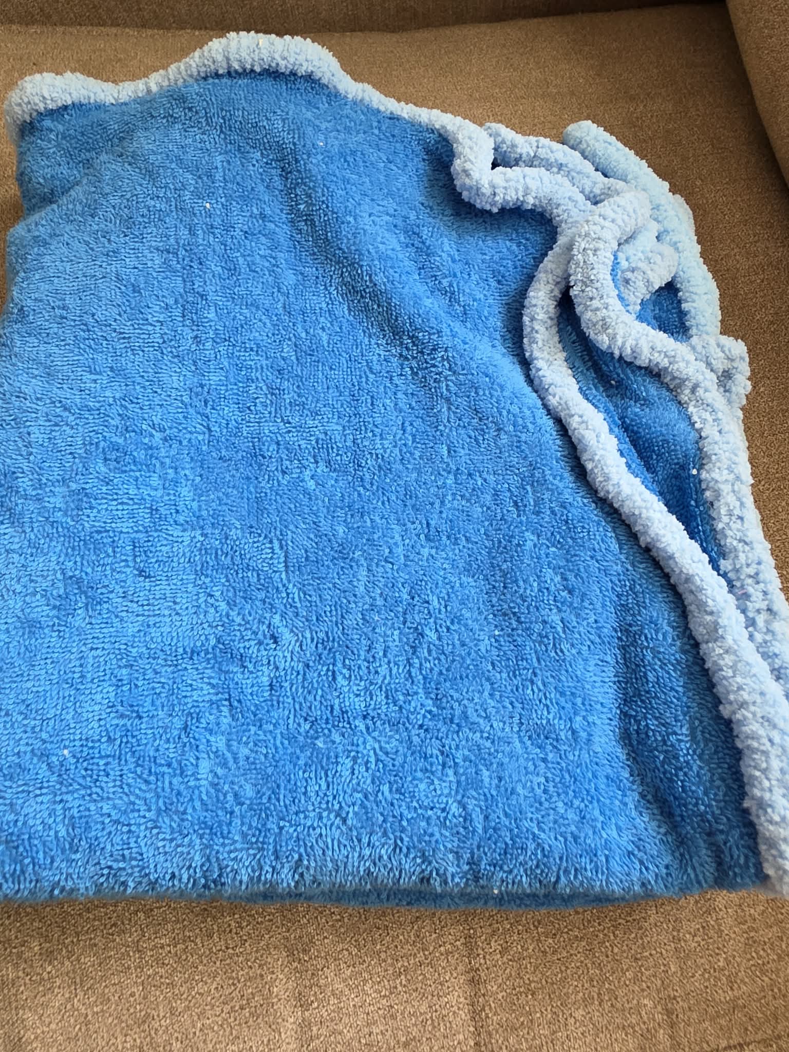Handmade Crochet-Edged Terry Cloth Towel