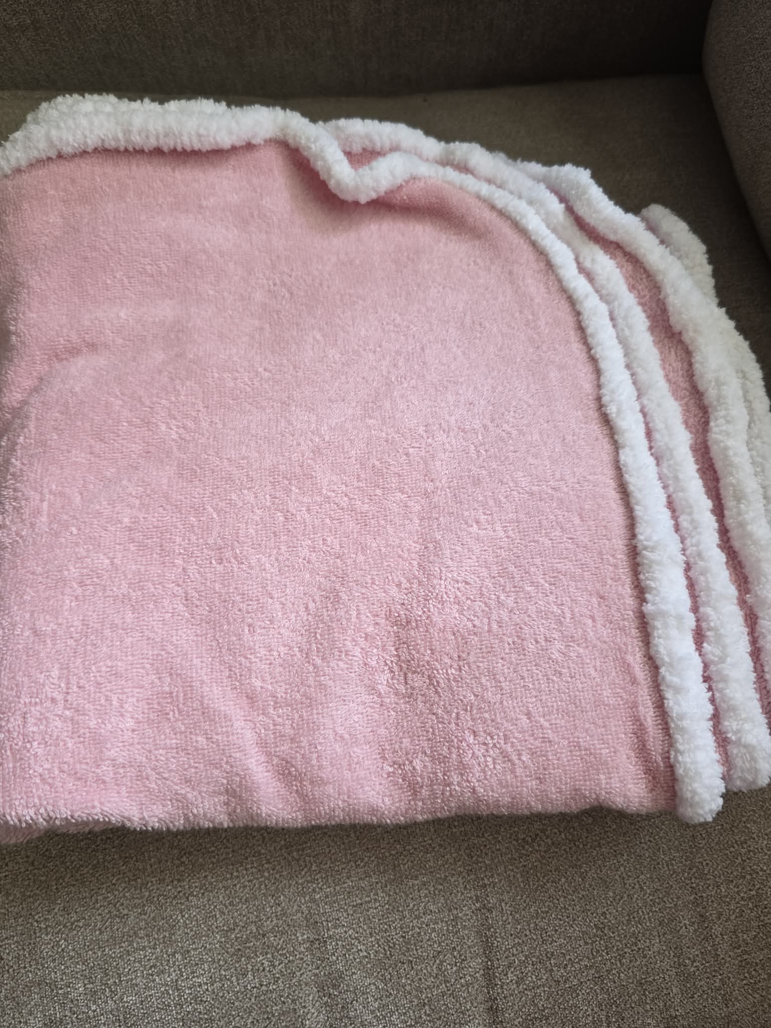 Handmade Crochet-Edged Terry Cloth Towel